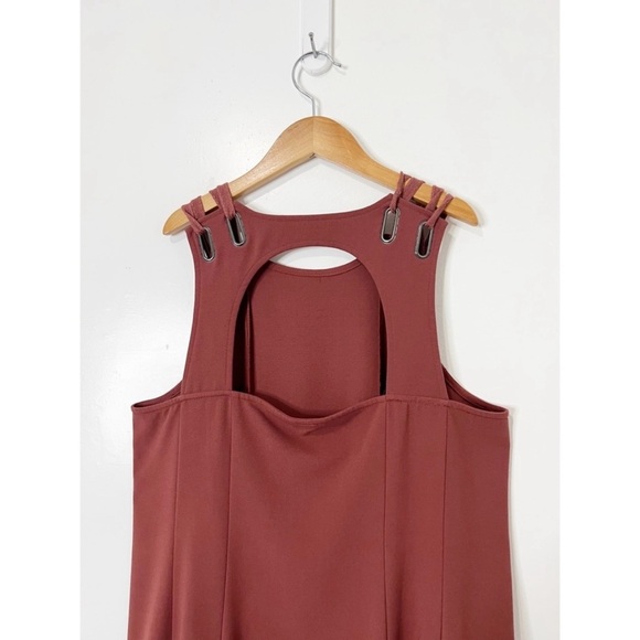 Free People Baby Love Terracota Mini Sleeveless Back Cut Out Dress Size Small - Picture 6 of 8